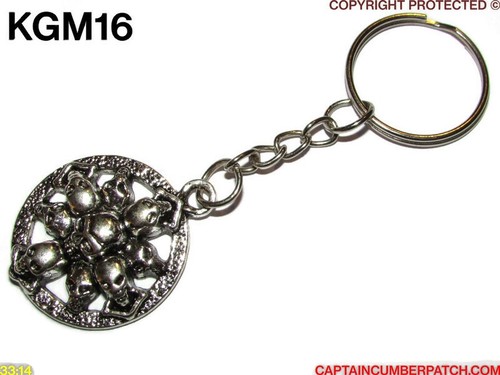 steampunk small keyring pagan celtic illuminati dragon skull astrology #KGM10-18 - Picture 8 of 46