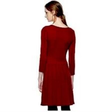 Thakoon Knee length maroon sweater dress size XS