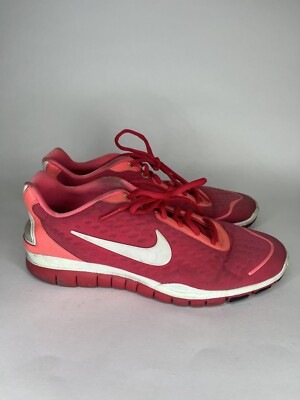 Nike Free Tr Luxe Running Shoes Sneakers Women Size 10 Pink White  Synthetic
