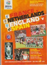 1996 Euro Champs Quarter-Finals.England v Spain.France v Netherlands.