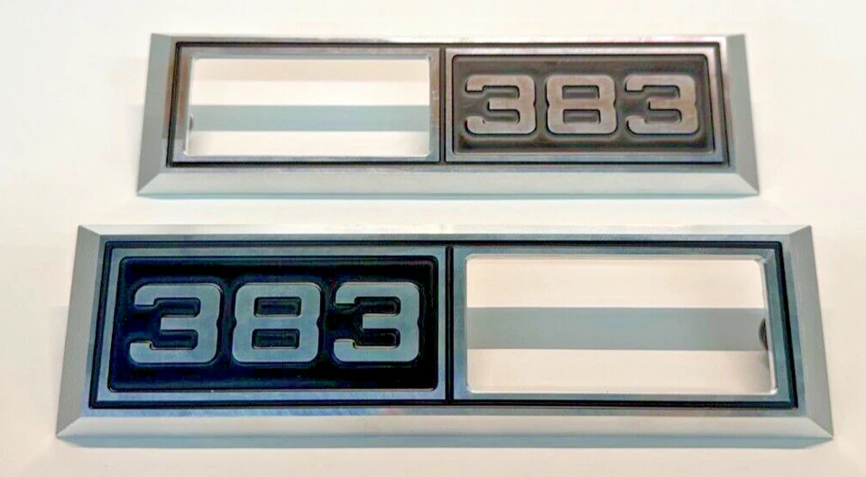 1968 Chevelle Impala Nova '383' Emblem Marker Light Bezel Front Fender Billet - Image 3 of 4