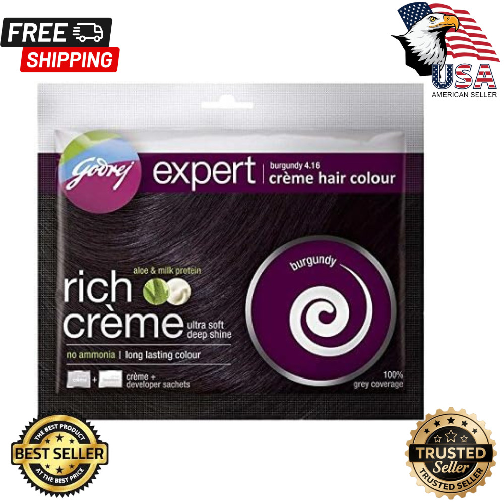 GODREJ EXPERT RICH CREME-BURGUNDY, No ammonia | long lasting, Free Shipping