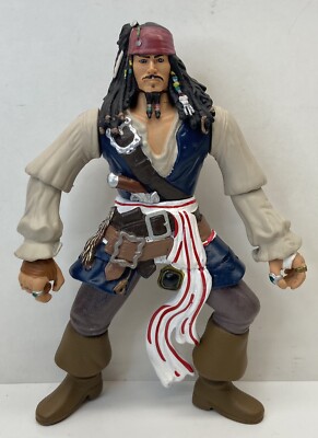 7'' Zizzle Disney Pirates Of The Caribbean Captain Jack Sparrow Action Figure 