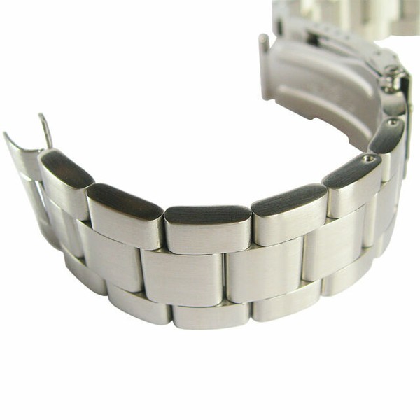 22mm HadleyRoma Solid Link Oyster Watch Band Stainless Steel Curved End Mb4426w for sale online
