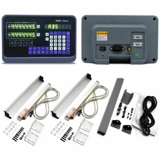 2/3 Axis DRO Display Digital Readout 5µm Linear Glass Scale Kit for Mill Lathe