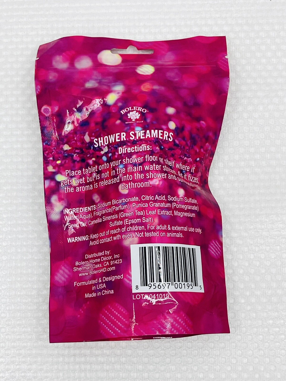 Bolero All That Glitz Shower Steamers 3-pk 0.88oz Pomegranate+Green Tea NEW