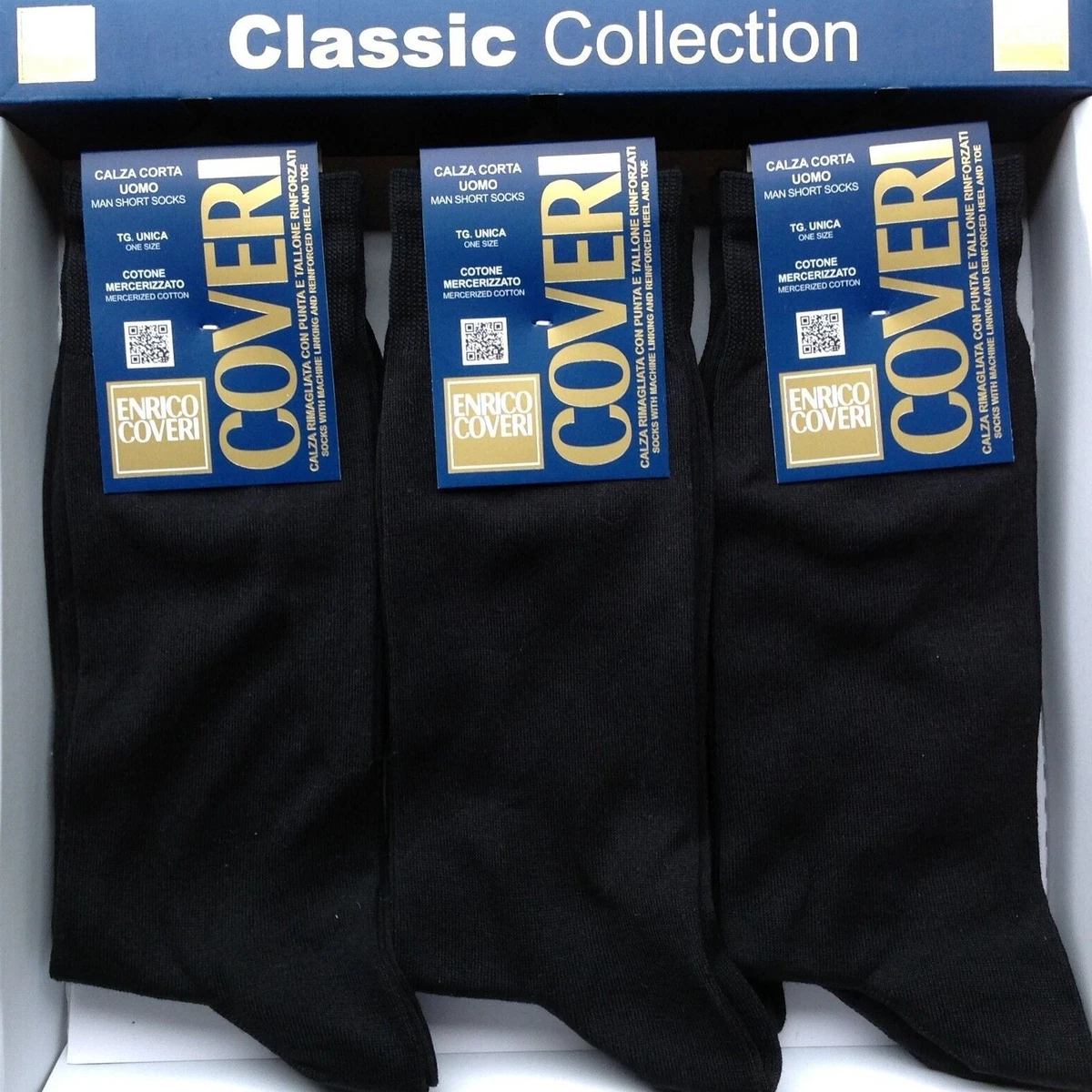 12 Paia Calze Uomo Corte Enrico Coveri Dynamic Line 202 - Colore Come In Foto - Cotone