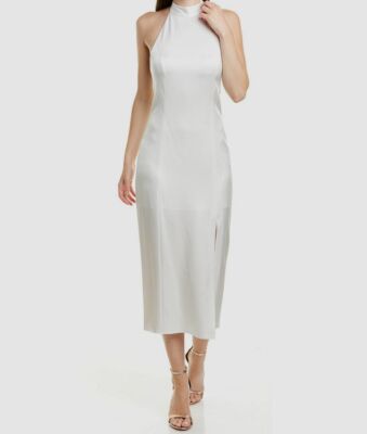 $395 Alice + Olivia Women's White Sleeveless Open Back Regina Midi Dress  Size 2 | eBay