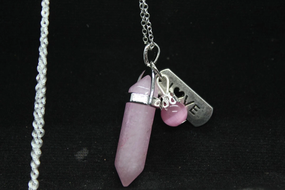 Rose Quartz Love Necklace Crystal Witch Jewelry Witchcraft Wicca