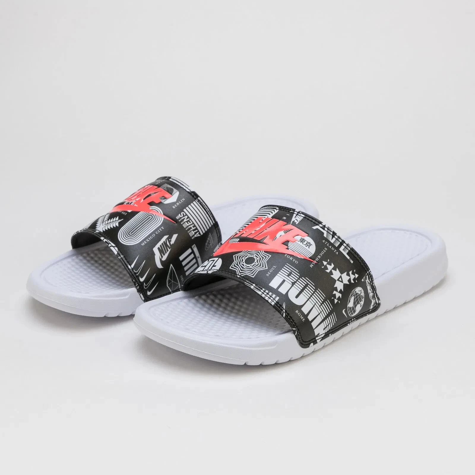 Slide Nike Benassi JDI bianco nero rosso nuove