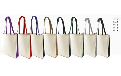 CANVAS BAGS Strong Cotton Canvas 10oz (310gsm) Very Heavy Duty Reusable Shopping Tote Bag