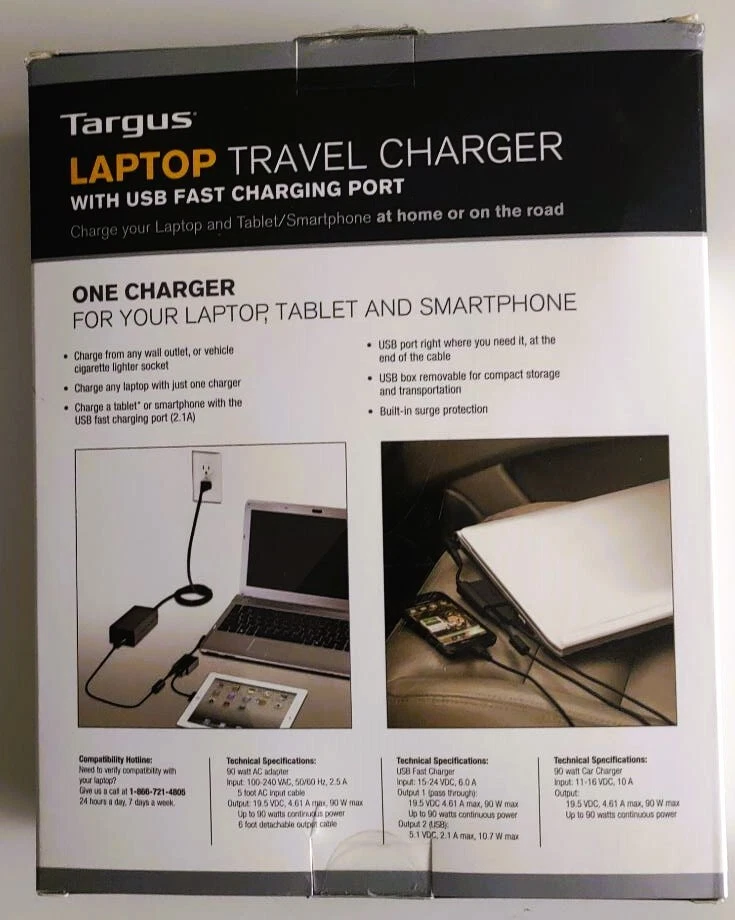 Cargador Universal para Portátil, Tablet, Smartphone Targus modelo APM32USZ Foto 3 de 4