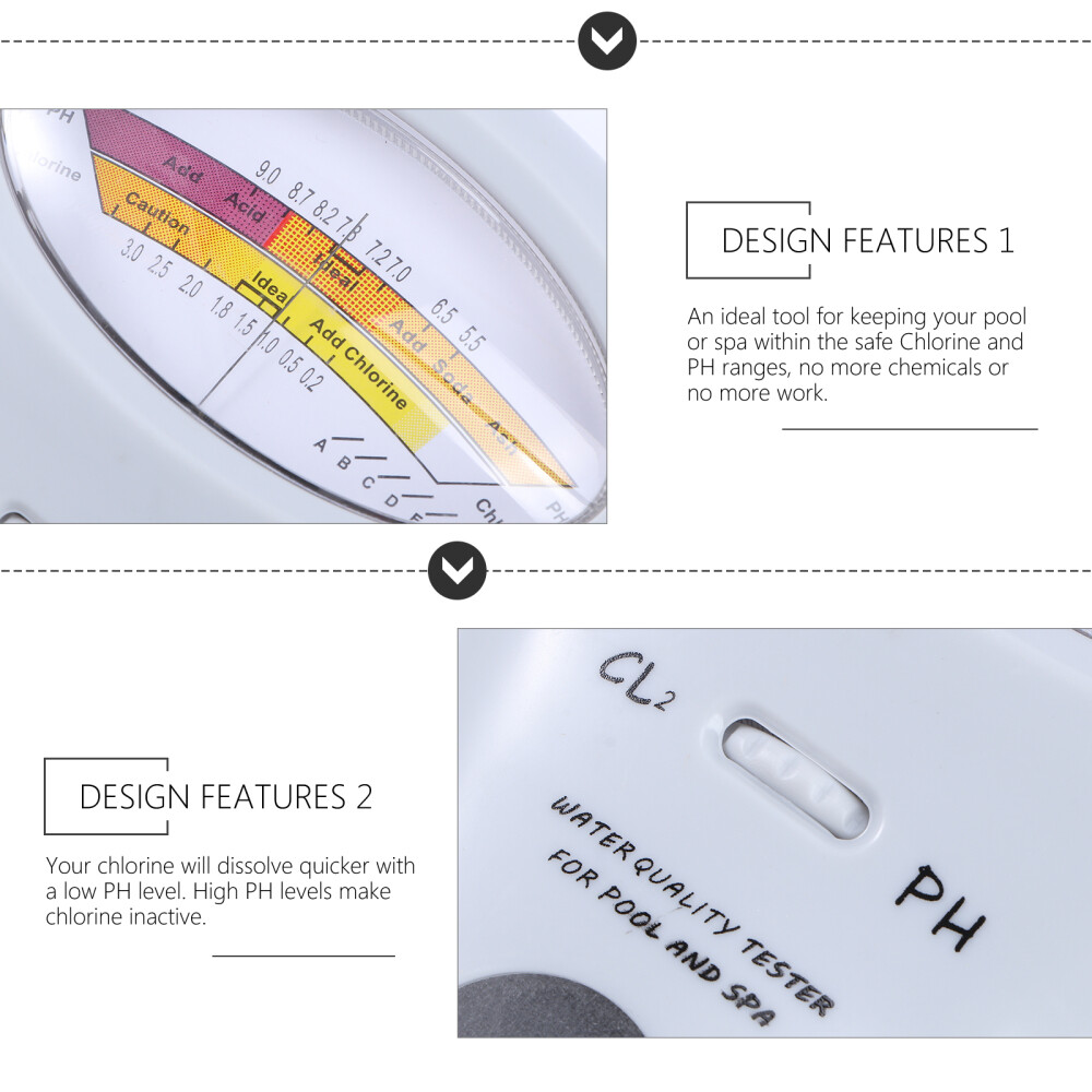 Water Quality Tester Hot Spring Pool Spa PH Meter Residual Chlorine Detector