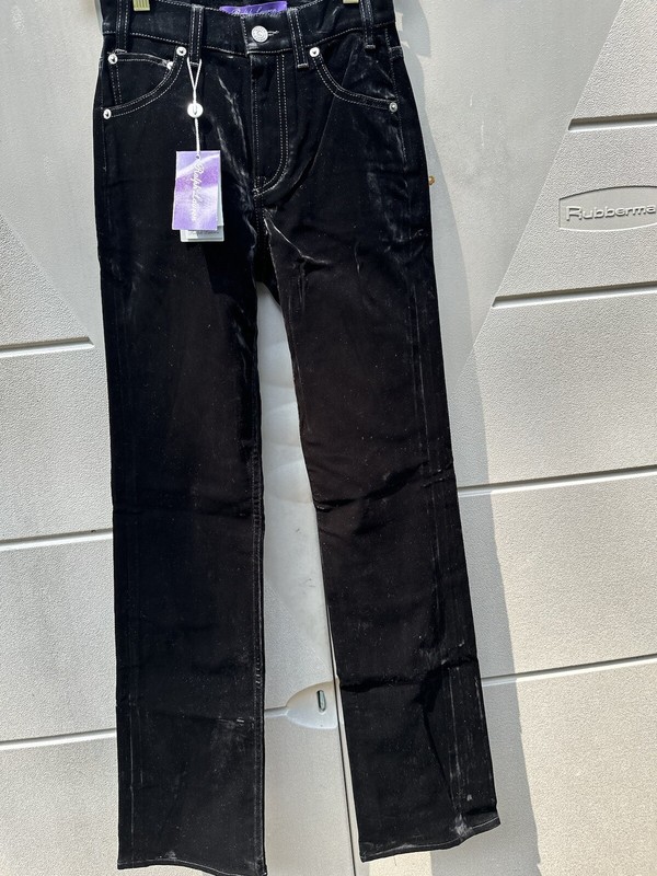 Ralph Lauren Purple Label Collection Kaida Velvet Bootcut Jeans Pants Size 24