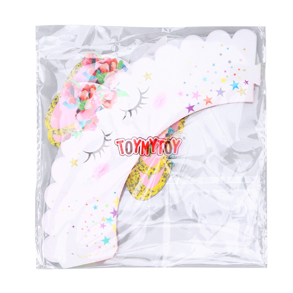 TOYMYTOY 24PCS Unicorn Cupcake Toppers and Wrappers Set Unicorn Horn Eyelashes eBay