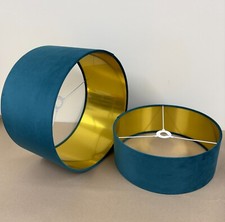 Velvet Lampshade High Quality Brushed Gold Lining For Ceiling  Table  Floor.