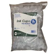 Dynarex Ink Cups, Clear Flat Bottom, 20 Millimeter, 500 Per Bag
