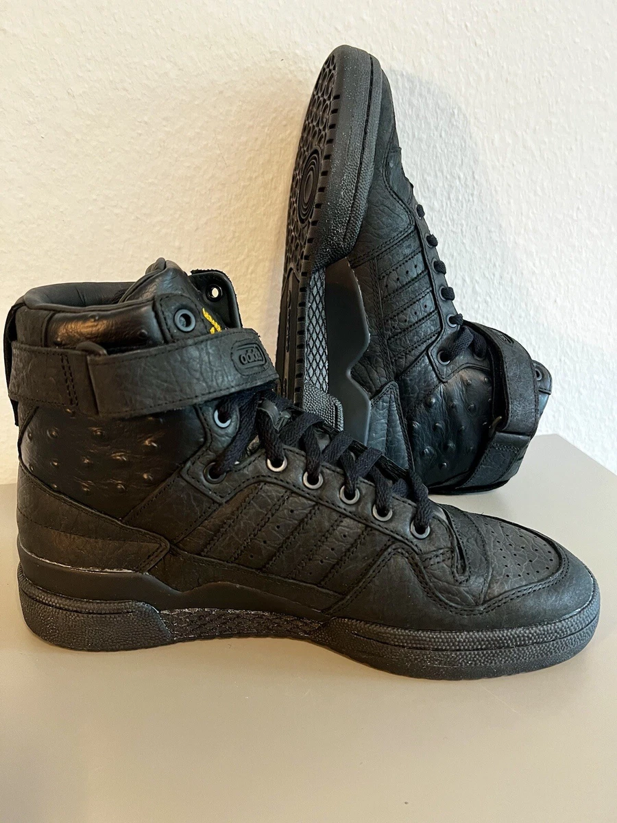 靴  FORUM Hi OG Black leather US9 adidas Forum Hi OG Shoes Black | eBay