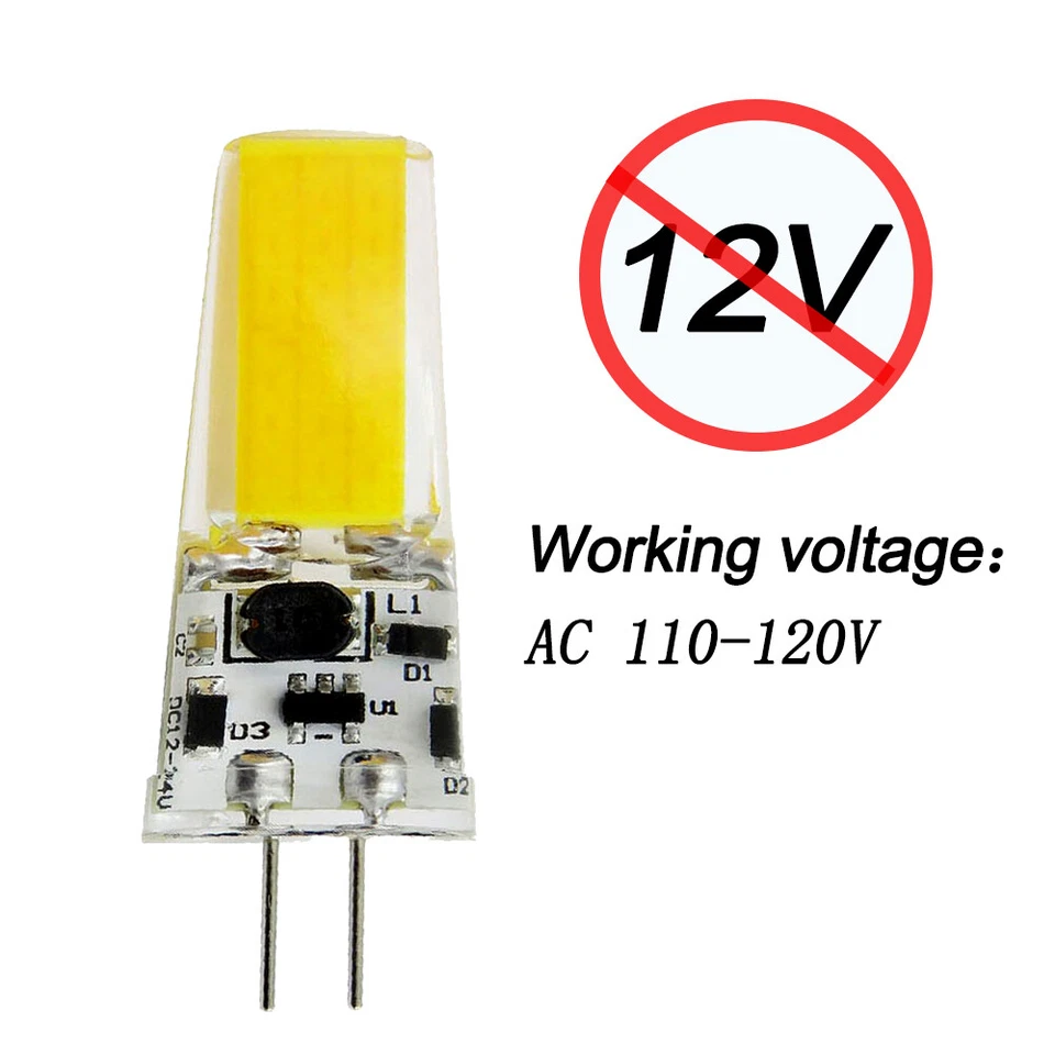 70PCS 5W COB G4 Led Dimmable bulb T3 White 6000K Daylight 110V Chandelier light - Image 4 of 4