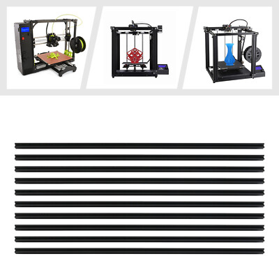 10 Pack Set 2020 Black T-Slot Aluminum Extrusion For CNC 3D Printer - 10X 1M