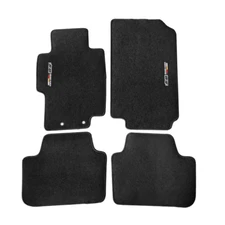 For 04-08 Acura TSX Floor Mats Carpets Front & Rear Nylon Black w/ Mugen