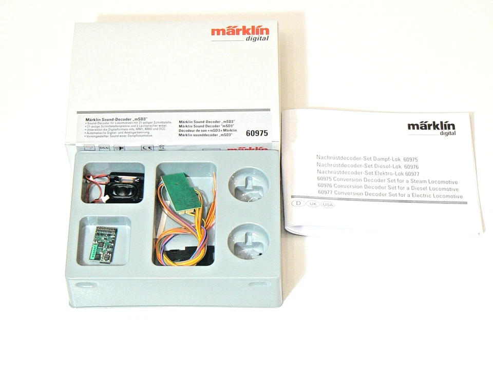 Märklin H0 Sound Decoder mSD3 Dampflok MTC 21pol mfx DCC MM 60975 neu OVP - Bild 2 von 3