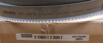 Simonds IC Enduro Bimetal Band Saw Blade 22'(264'') L x 2'' W x .062 2-3 TPI