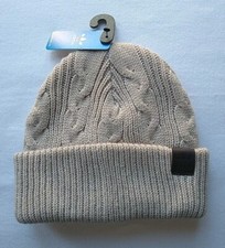 ADIDAS KNIT BEIGE CABLE BEANIE, ONE SIZE