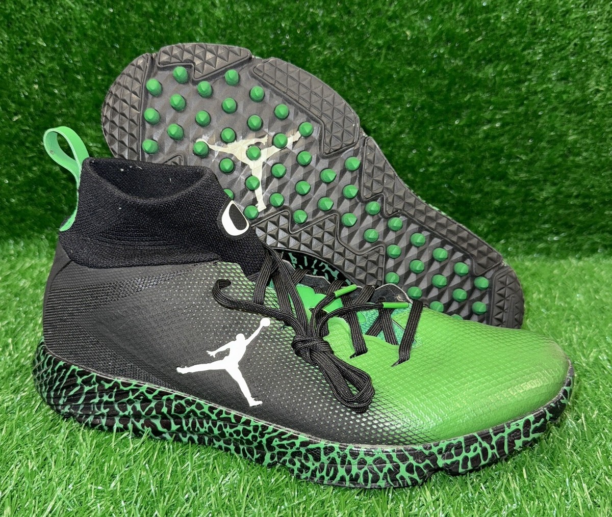 SAMPLE AIR JORDAN Oregon Ducks Vapor Untouchable Speed Turf 2 Cleats Nike Jordan Oregon Ducks Vapor Untouchable Speed Turf 2 Size  main image 4