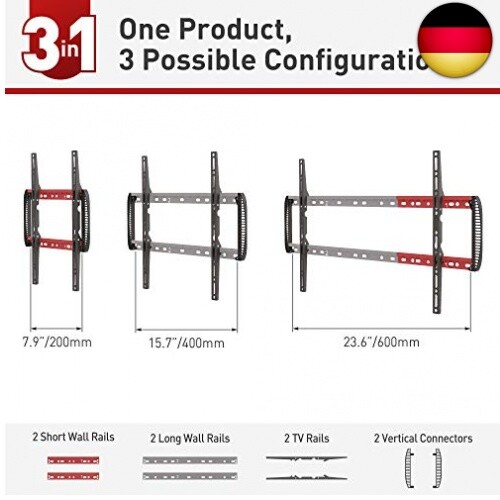 Thumbnail - Barkan Tv Wandhalterung, 13-90 Zoll Feste Flach & Curved Fernseher Tv