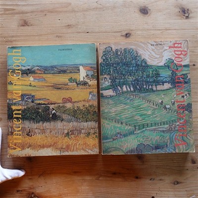 Large 3 Vincent Van Gogh Painting Drawings Set Of 2 Drawings/1990