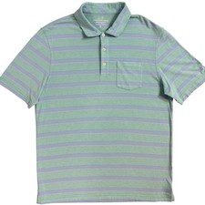 Vineyard Vines Performance Polo Shirt Men's Medium Striped Short Sleeve Pocket