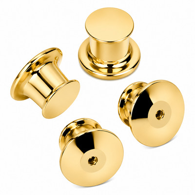 Sicherungsstift Rückseiten 4 Stück Gold Pin Halter Sicher Emaille Abzeichen Sicherheit Clutch