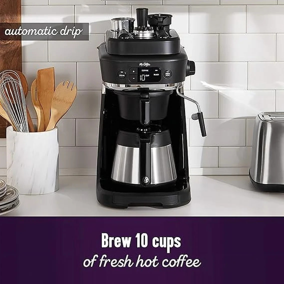 Mr. Coffee All-in-One Occasions Coffee Maker-10-Cup Thermal & Espresso- Open Box