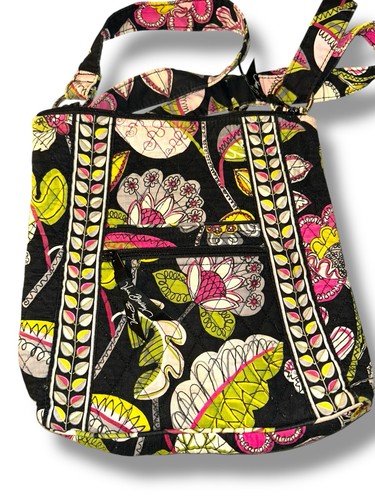 Sac à main matelassé Vera Bradley Moon Blooms floral croisé hipster à la retraite - Photo 1/5
