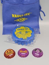 Vault-Tec x Jones Soda Magnetic Bottle Opener w/ Collectible Bottle Caps and Bag