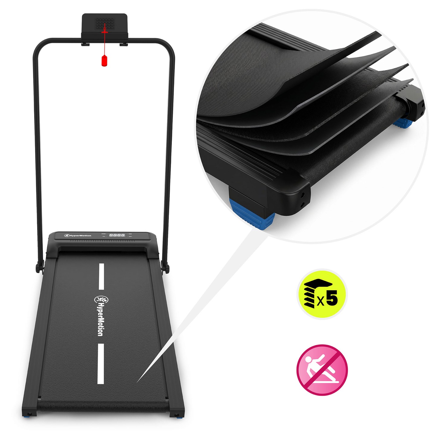 Tapis Roulant Pieghevole HyperMotion 2 in 1 foto 6