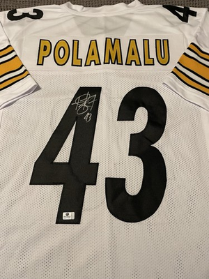 #ad TROY POLAMALU Signed PITTSBURGH STEELERS CUSTOM JERSEY COA Auto 🔥 $165.00