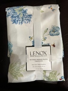Lenox Butterfly Meadow Bloom Tablecloth 60”x102” Fine Table Linens