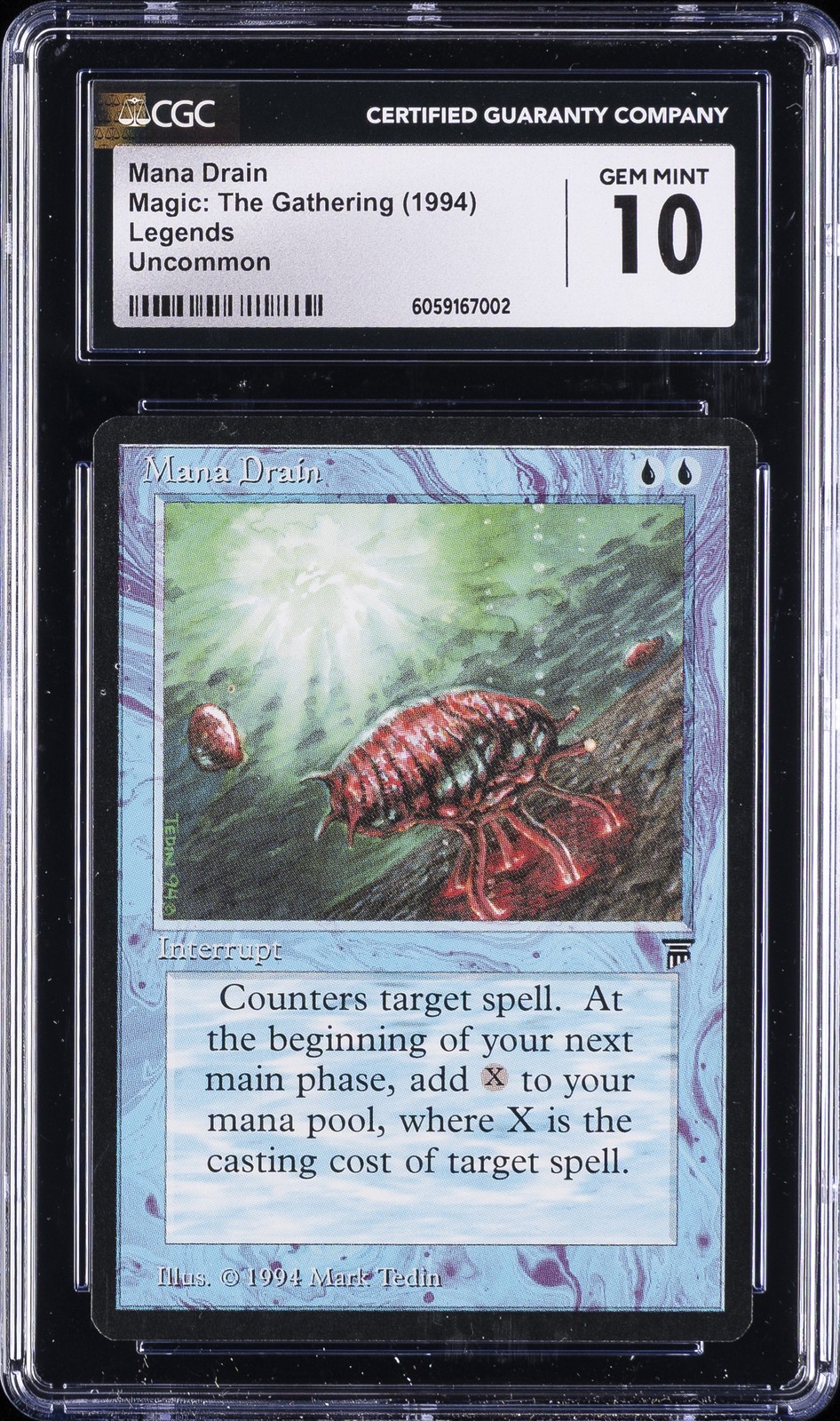 1994 MTG LEGENDS MANA DRAIN CGC 10
