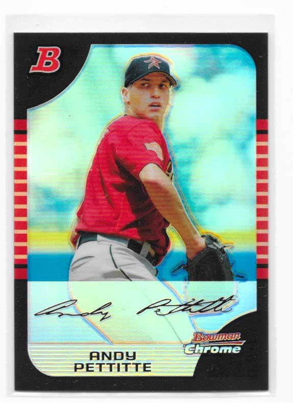 2005 Bowman Chrome Refractor ANDY PETTITTE #7 Houston Astros
