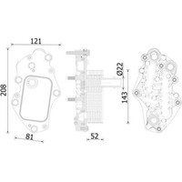 Mahle Clc 277 000S ÖLküHler MotoröL FüR Opel Astra Insignia Mokka Mokka Gtc