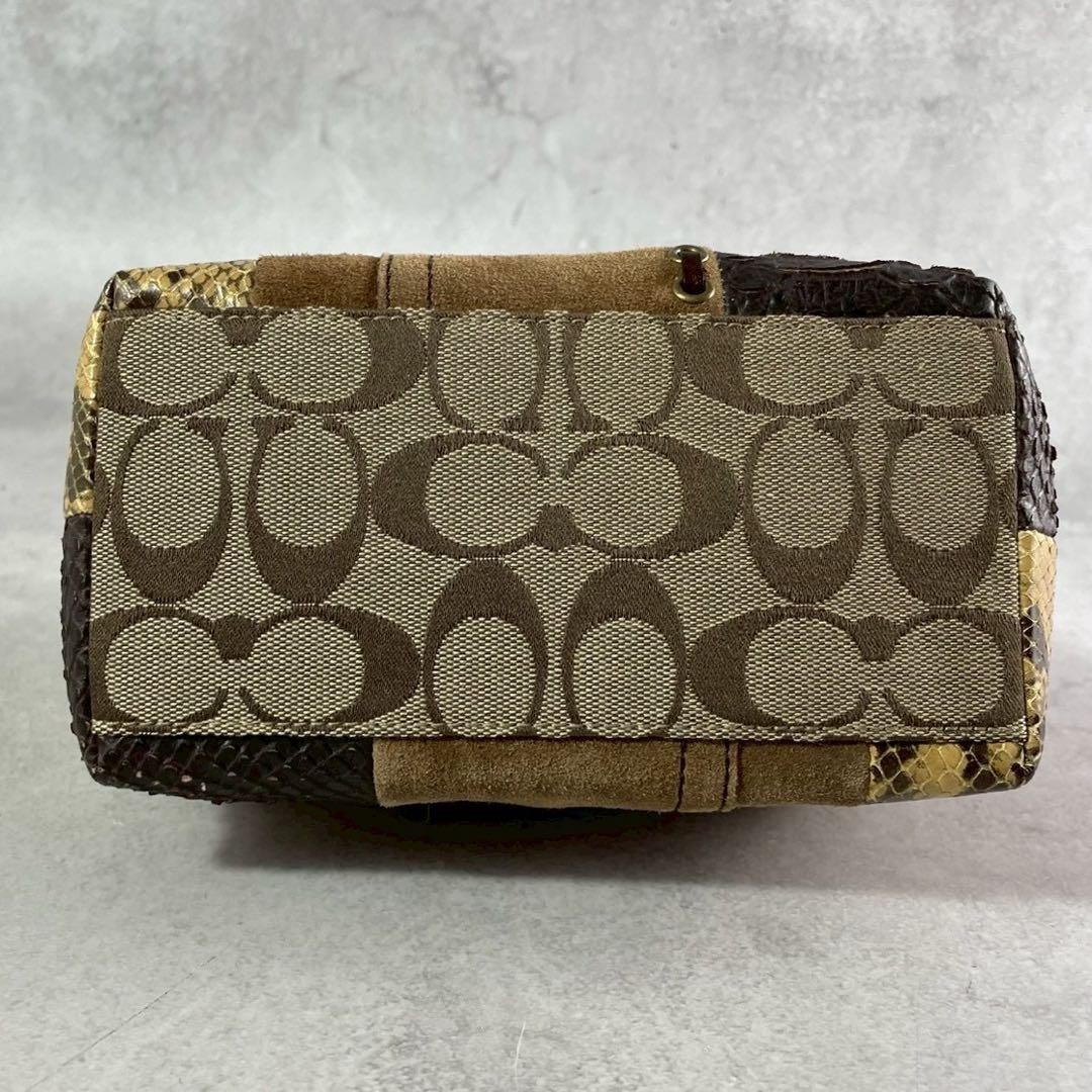 COACH Patchwork Leather Brown Accessory Pouch Aut… - image 6