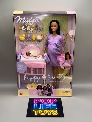 Vintage 2002 Barbie Happy Family  Midge & Baby-African American   #56664 *NRFB*