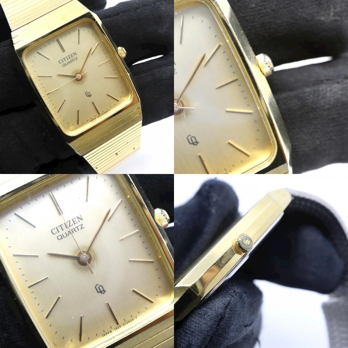 Citizen Quartz Gold Color Rectangular Stainless S… - image 9