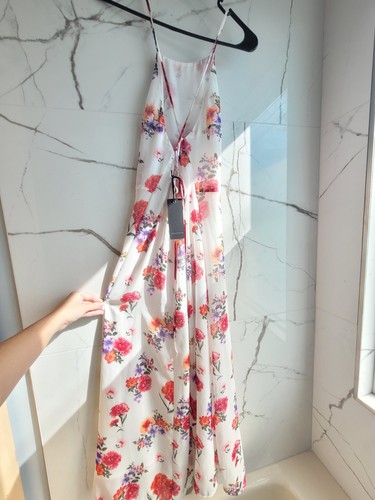 Neu mit Etikett Forever 21 Maxikleid Träger rückenfrei Blumen - Bild 5 von 8