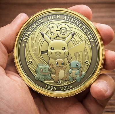 Pokemon 30th Anniversary 1996-2026 Gotta Catch 'Em All! Gold