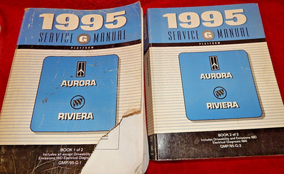 1995 Oldsmobile Aurora Buick Riviera Shop Service Manual Set of 2 Olds G Repair