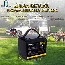 12V LiFePO4 Lithium Battery 200Ah 100Ah 50Ah 20Ah Deep Cycle for RV Solar Boat