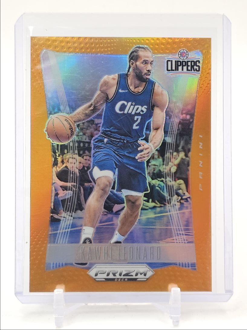 KAWHI LEONARD 2023-24 PRIZM DECA BASKETBALL ORANGE CLIPPERS /49 Q4627